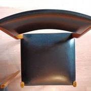 6 chaises scandinave teck et skaï vintage 1960