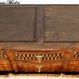 Rosewood and Mahogany chest of drawers, Louis XV / Louis XVI Transition style – Late 19th century