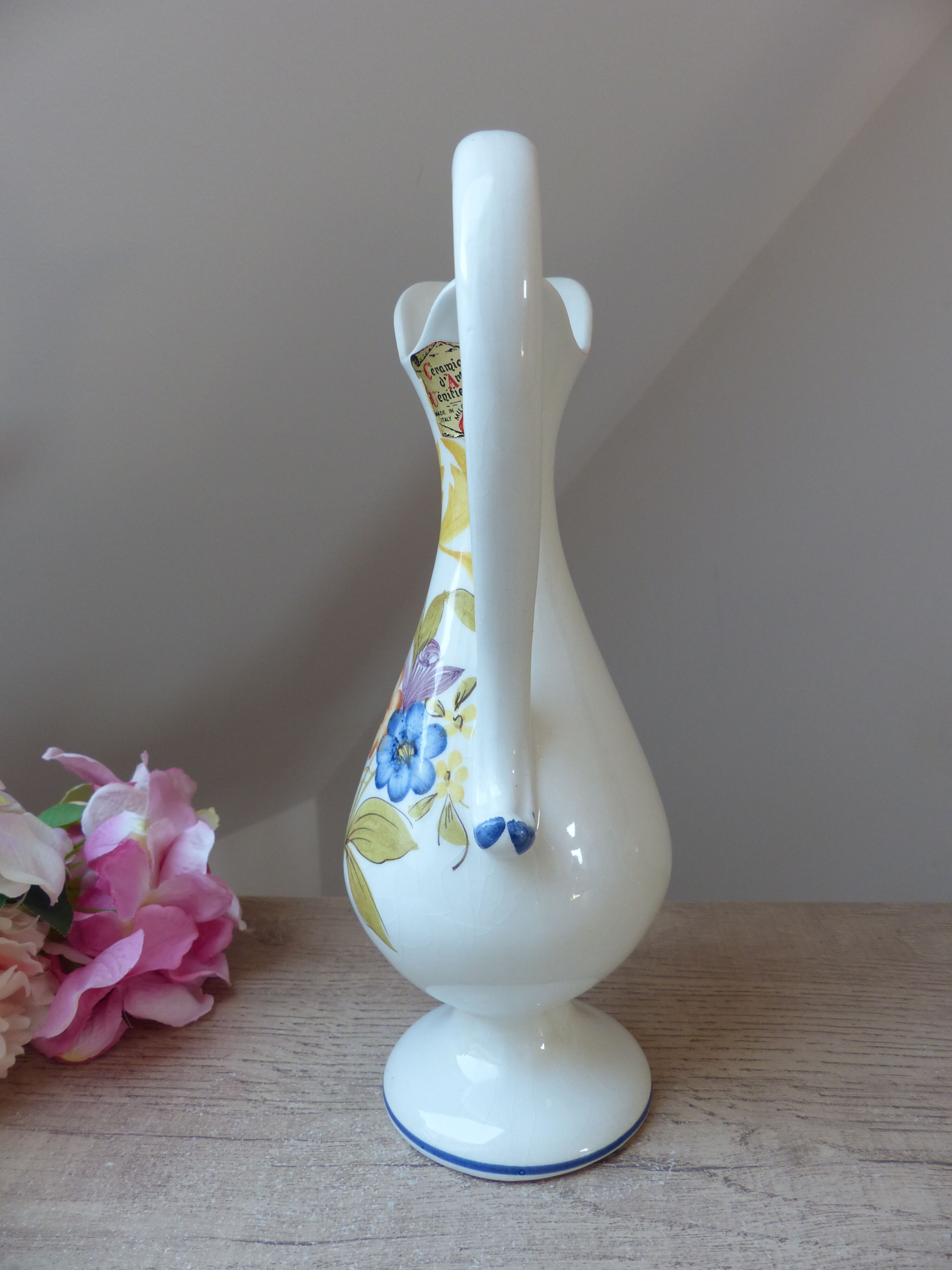 Vintage Pichet Aiguière en Céramique Vénitienne d'art (Milceram's)