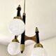 Lustre cascade de 3 globes Targetti 1950