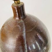 Pied de lampe en céramique et câble en tissu tressé