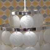 Mother-of-pearl chandelier 70s.