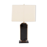 Gold plated desk lamp and brass print