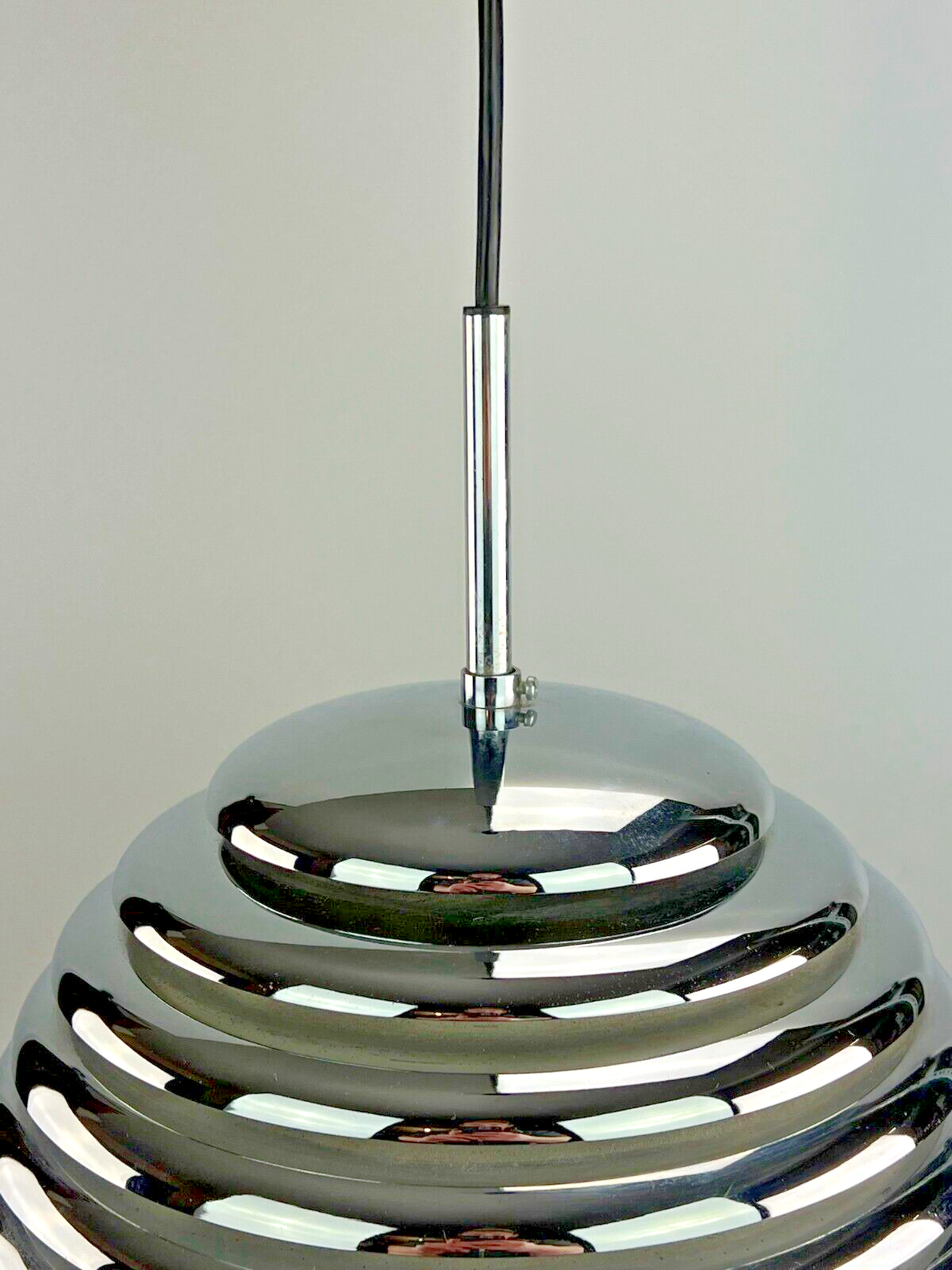 Kazuo Motozawa Saturno chrome design pendant light from the 60s
