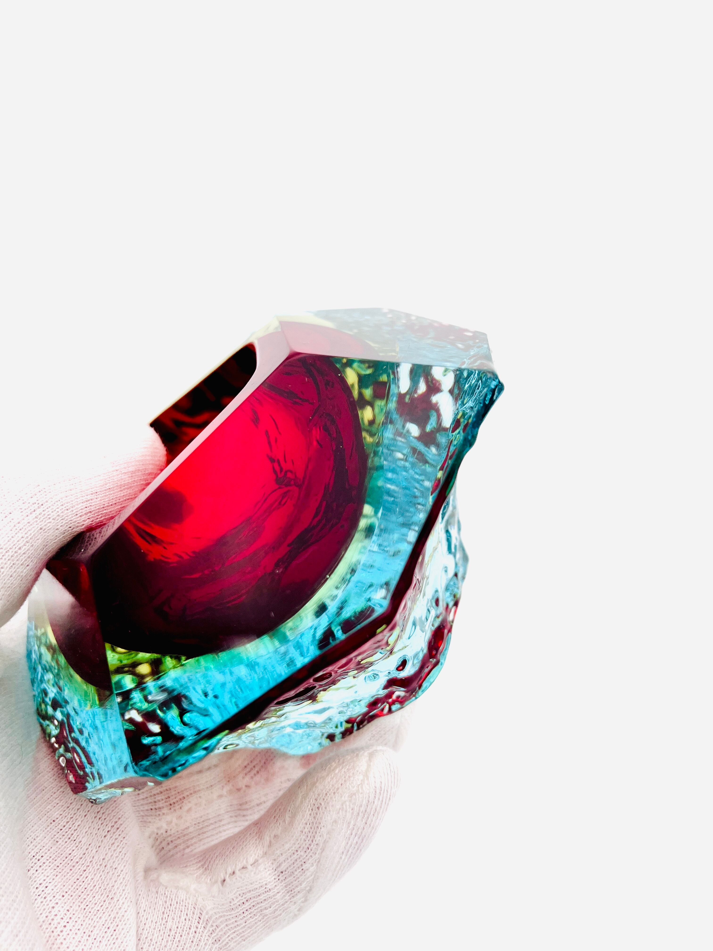 Alessandro Mandruzzato Murano Sommerso Ice Design Bowl