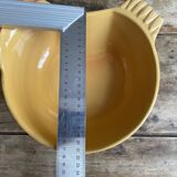 Plat saladier céramique poule MARS vintage jaune