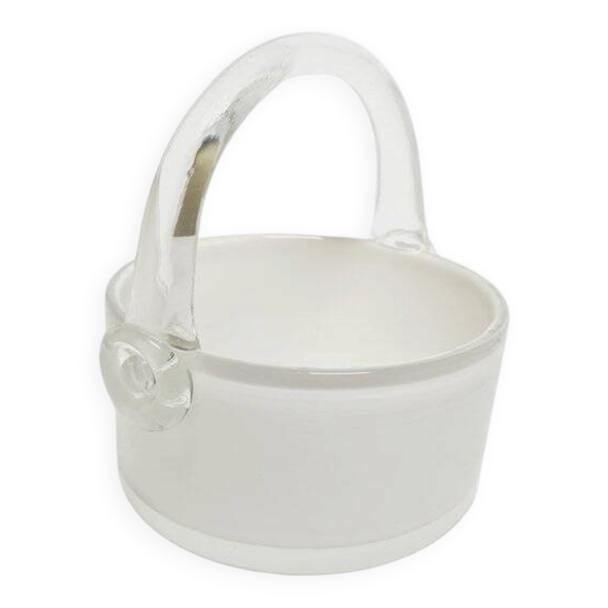 Glass basket from HSG Tarnowiec, Poland, 1970s