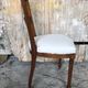 Chair style louis xvi carved wood & vintage white fabric