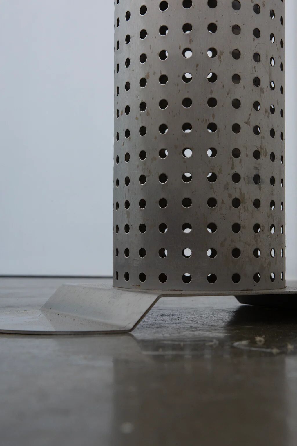 Postmodern stainless steel dining table, c.1980