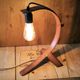 "Organique" Desk Lamp Italian Vegetable Leather & Hand-Stitched Aluminium