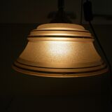 Suspension in brass and glass opaque granulated 1960s/1970s