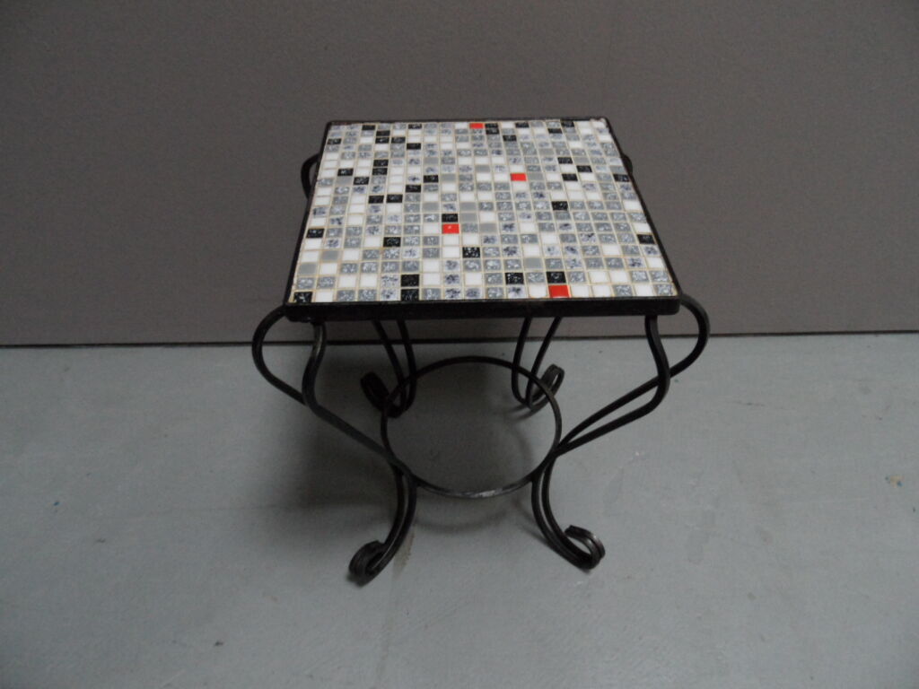 Vintage sidetable with tiles 1960's