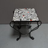 Vintage sidetable with tiles 1960's