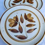 Longchamp stoneware chocolate flower plate duo