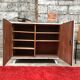 Buffet bahut vintage 1950 pieds compas patine blanche