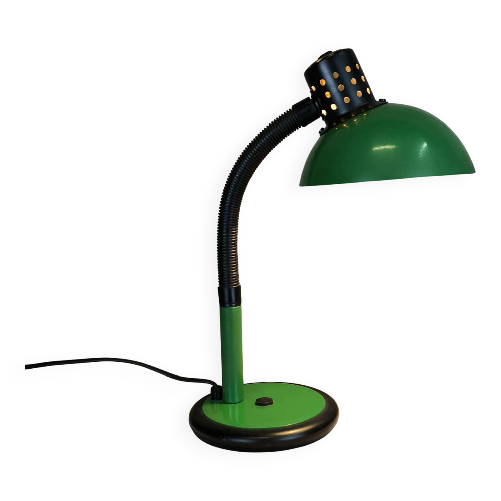 Vintage green Aluminor desk lamp