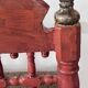 Vintage Spanish low chair in painted wood and straw (Majorca Andalusia)