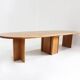 Vintage Danish Large Oval Extendable Dining Table XL 1960s