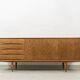 Vintage oak sideboard by Bydgoskie Fabryki Mebli, 1960, Poland