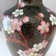 Cloisonne vase, vintage enamel vase