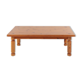 Table basse en pin par Sven Larsson, Suède 1960