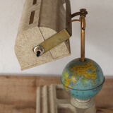 American Mappemonde lamp signed 50s