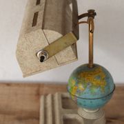 American Mappemonde lamp signed 50s