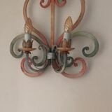 Pair of painted metal wall lamps