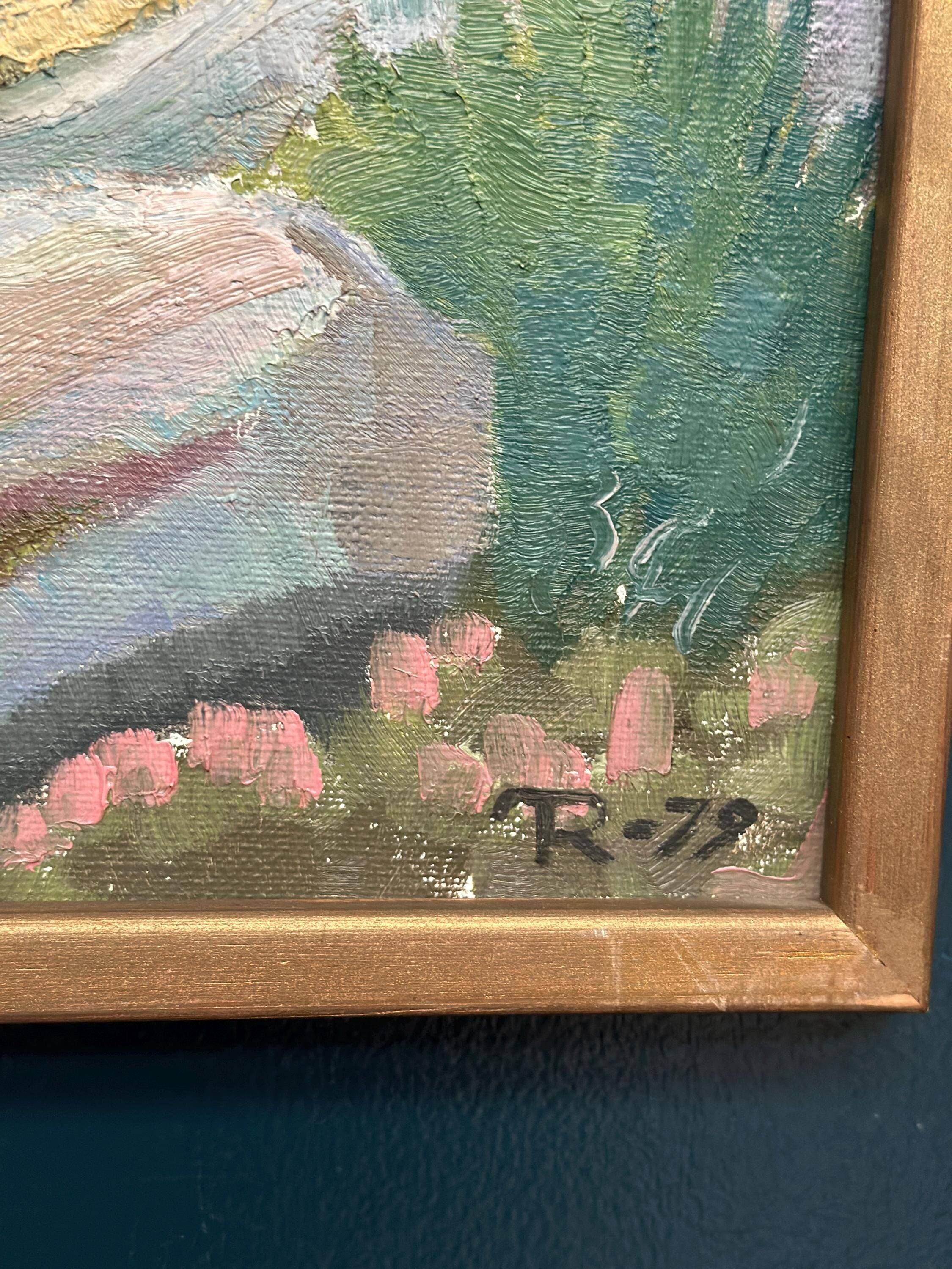 Original Swedish Oil On Canvas – “Coastal Landscape” By R. – Dated 1979 – Vintage & Framed – 50 × 42 Cm (19.7" × 16.5")