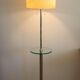 1930s Floor Nickel Lamp with Side Table – Functionalism, Bauhaus