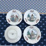 Assiettes à dessert Sarreguemines, collection "Ma Normandie"