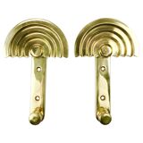 13 Postmodern Brass Wall Hooks by Ettore Sottsass, 1985, Valli & Valli Italy