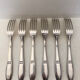 6 ercuis forks, silver metal, 1930