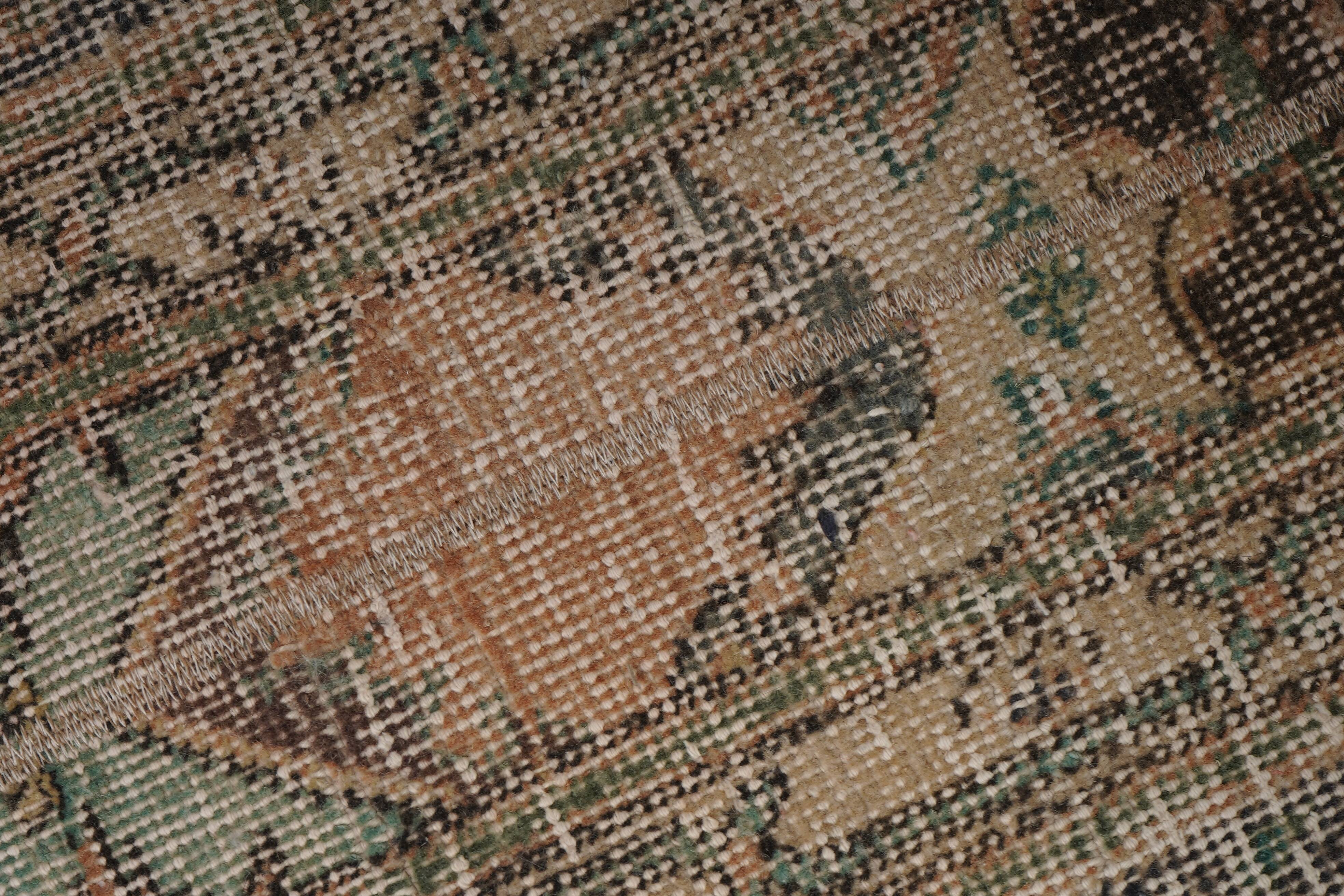 Vintage Turkish Oushak Rug Handwoven 59x674 cm