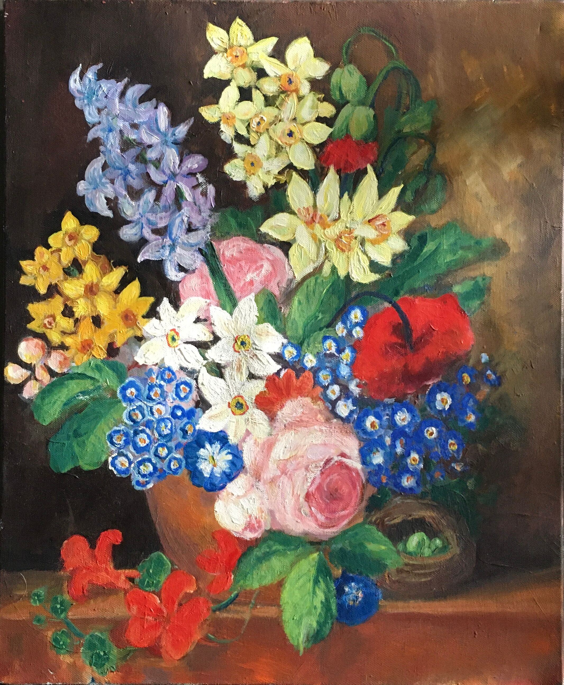 Spring bouquet table