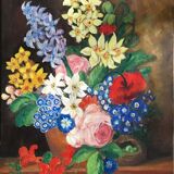 Spring bouquet table