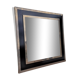 Design mirror in chromed metal vintage quality manufacture Italy, 1970s