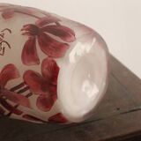 François Théodore Legras ovoid vase with flower decoration Rubis Art Nouveau