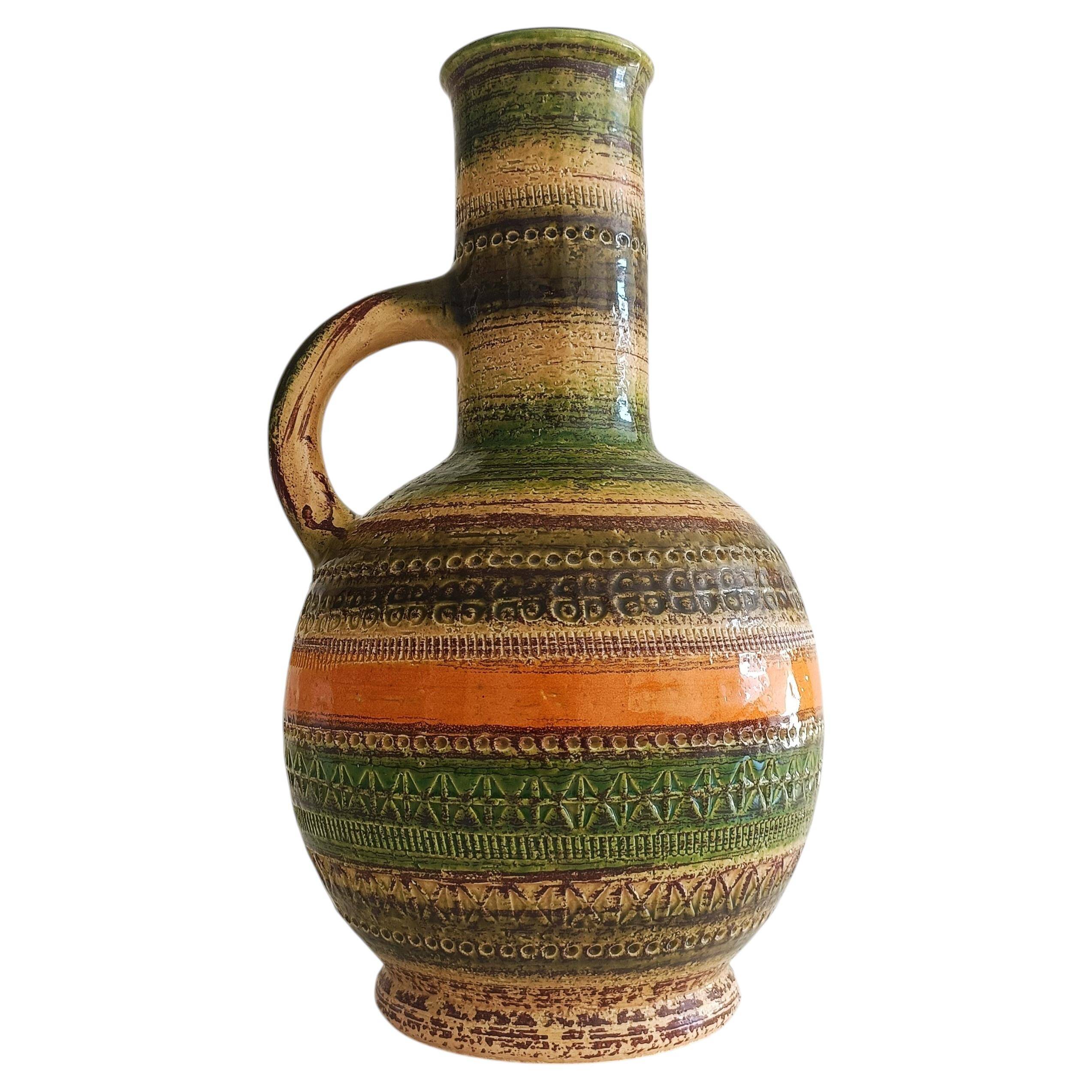 vase Bitossi par Aldo Londi, Décor Sahara pour Cer Paoli, Italie, années 1960.