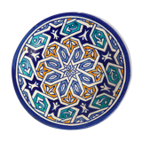 Ancient Moroccan ceramic plate from Fez