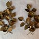 Pair of old wall lights, gold metal, 1950s