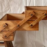 Worker - sewing box on vintage wooden legs - 3 floors