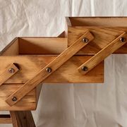 Worker - sewing box on vintage wooden legs - 3 floors