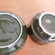 Chocolate cup or large green and gold bistro café "Apilco", porcelain