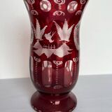 Vintage cut glass vase