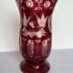 Vase vintage en verre taillé