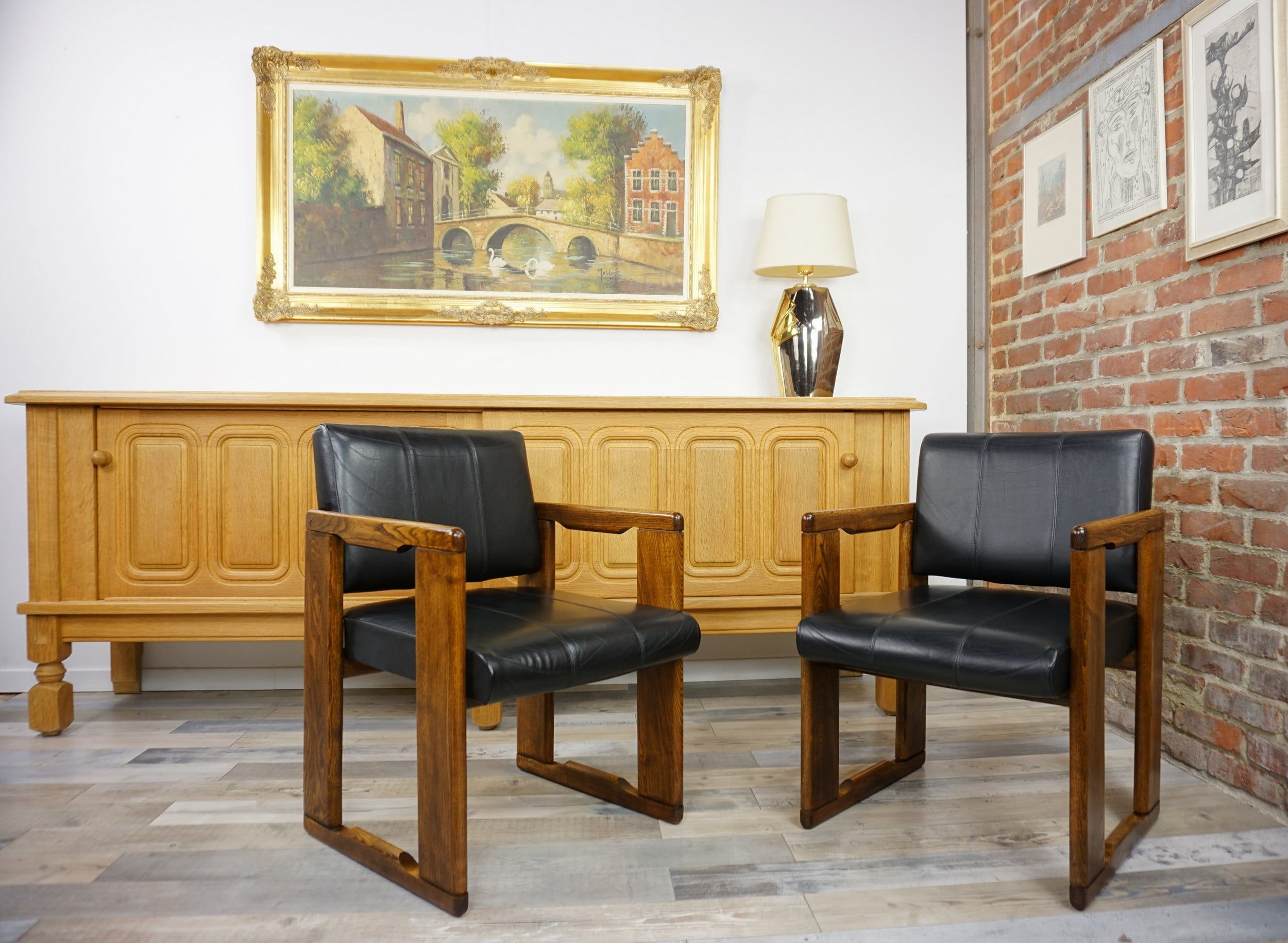 Pair of Italian design armchairs by Afra & Tobia Scarpa model Dialogo 1970