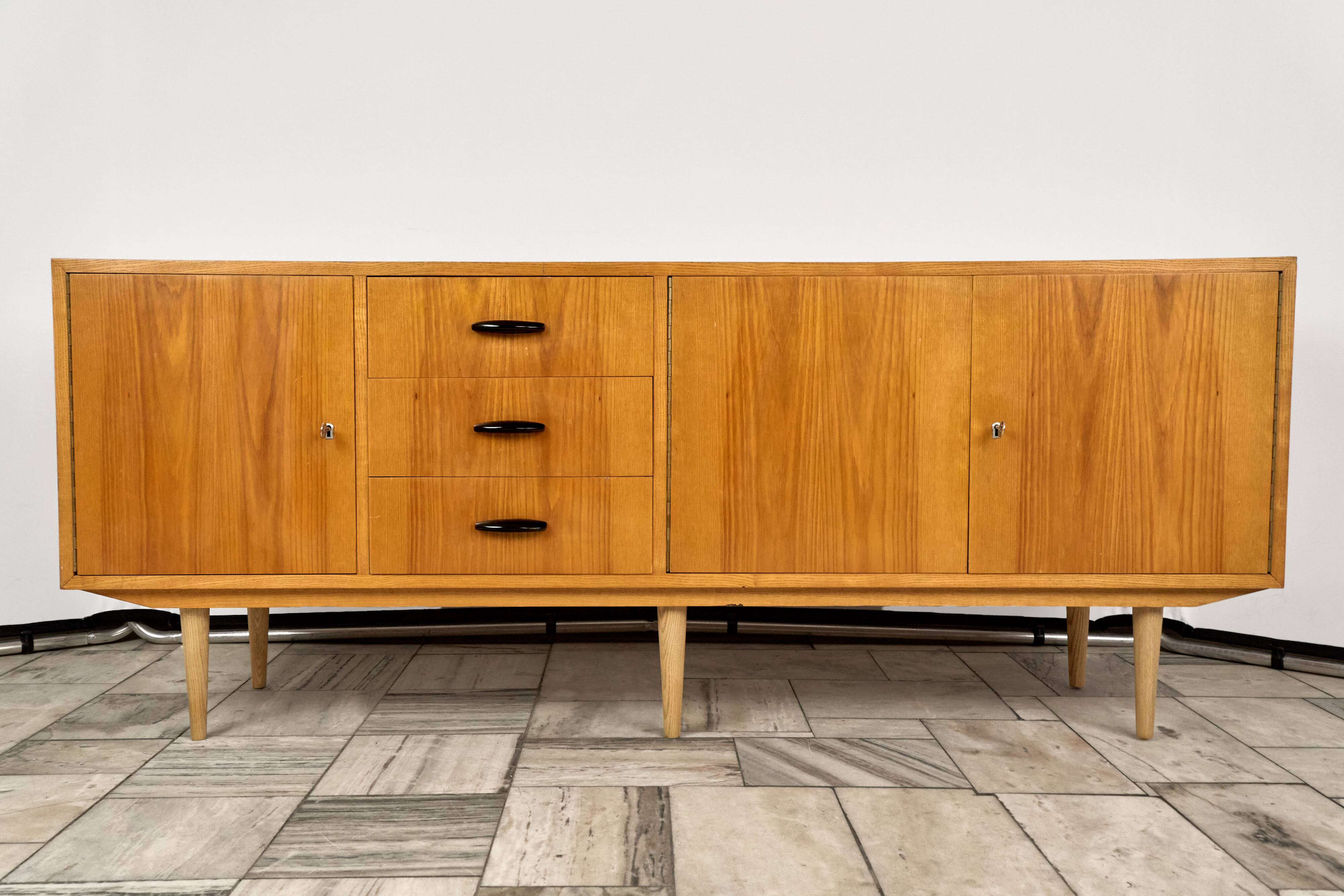 Vintage Long Sideboard, 1960s, Czechoslovakia