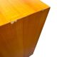 Vintage wooden storage cabinet with chrome legs