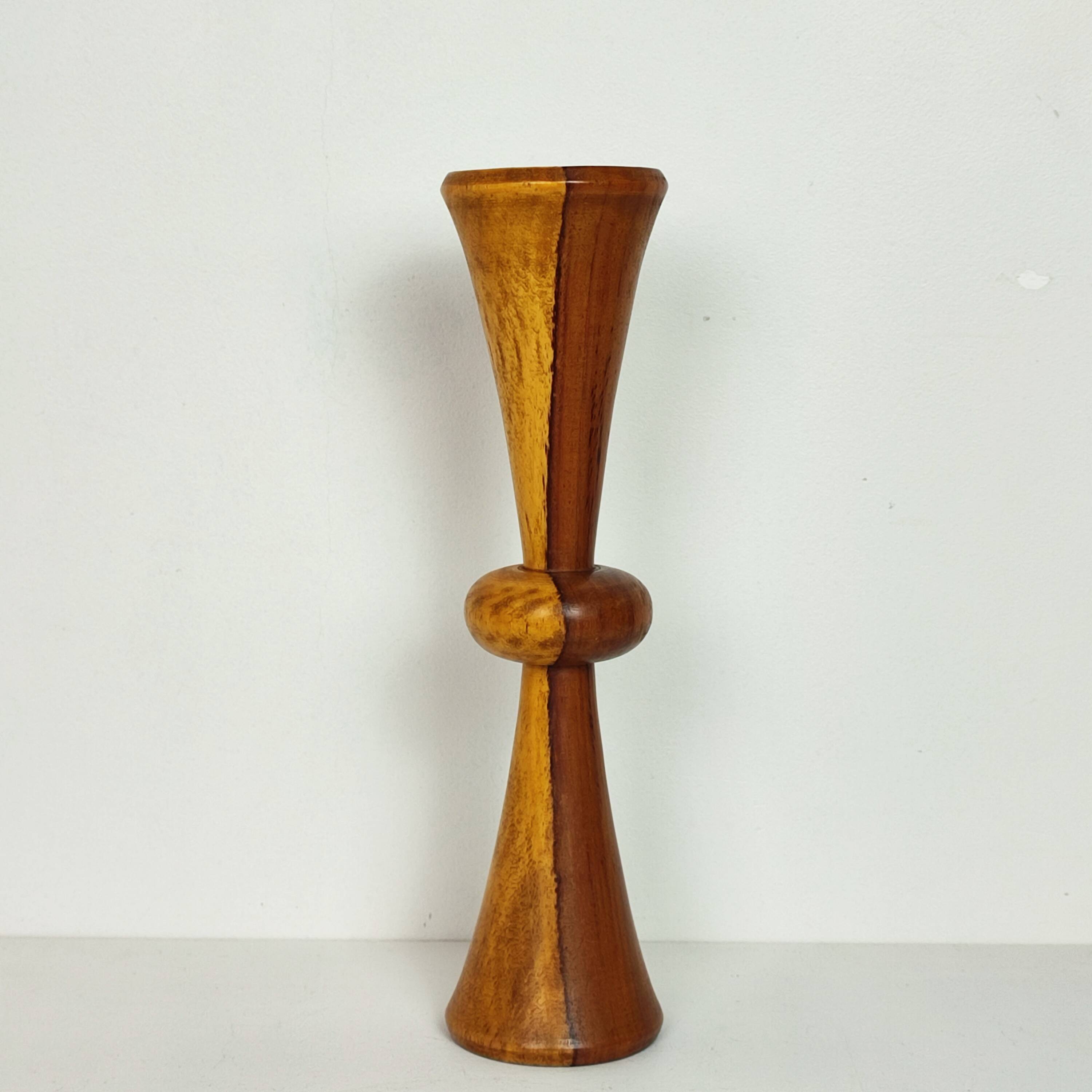 Wooden candle holder
